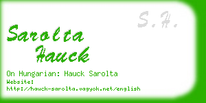 sarolta hauck business card